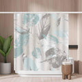 Woutay Abstract Leaves Shower Curtain – Mold Resistant Polyester Fabric
