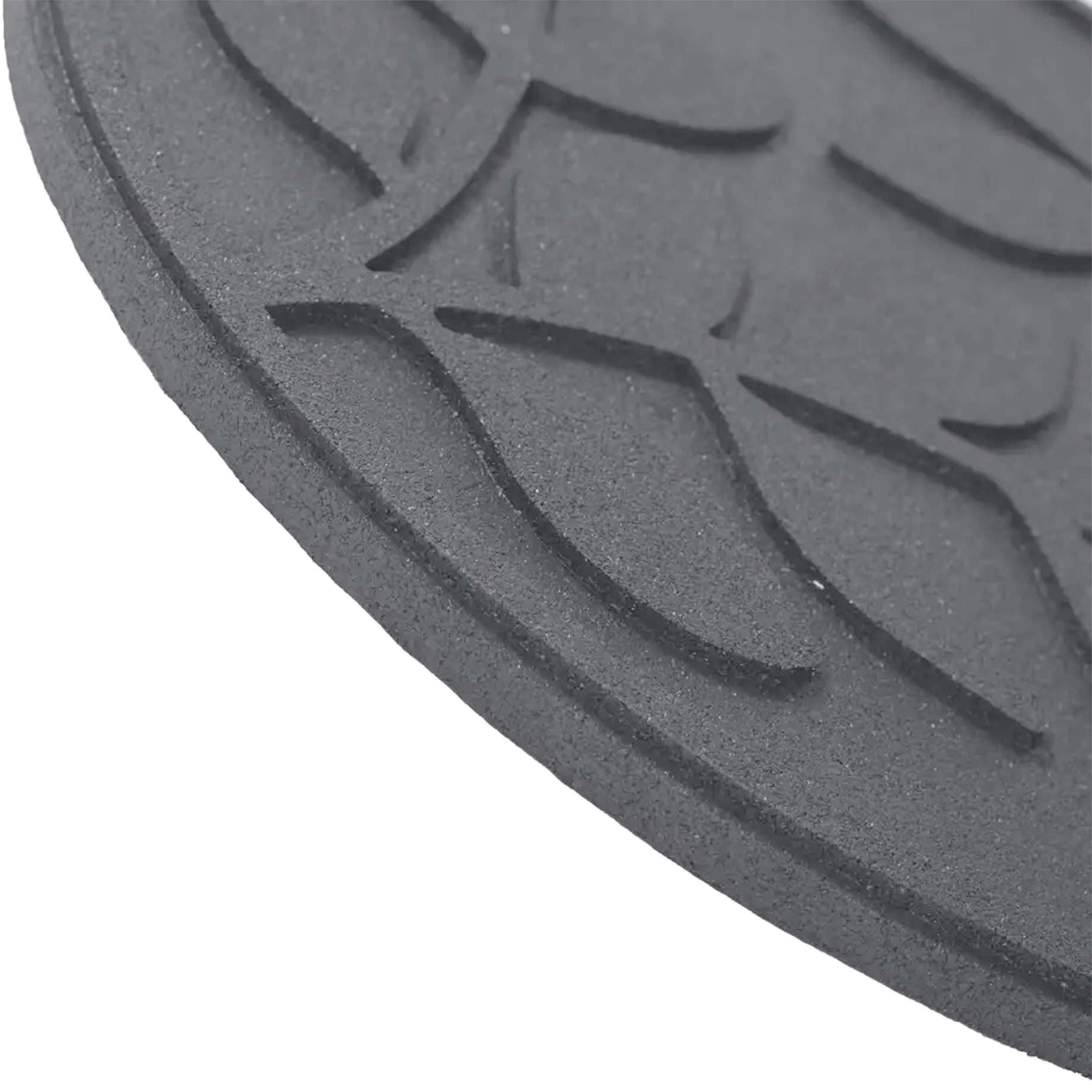Nicoman Recycled Rubber Garden Stepping Stones - Leaf Design, Grey, 4pk