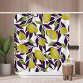 Woutay Lemon Print Shower Curtain – Mold Resistant Waterproof Polyester