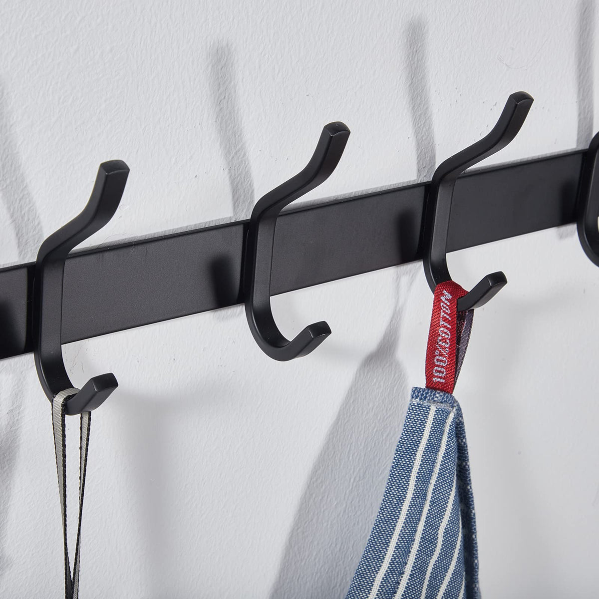 MEIJO Coat Hooks Wall Mounted, Coat Rack Wall Mounted Stainless Steel with 6 Hooks Heavy Duty Coat Hooks for Door, Bedroom, Bathroom, Kitchen - image 3