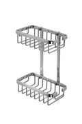 Croydex Slimline 2-Tier Shower Caddy | Rust-Free Aluminium Storage Basket