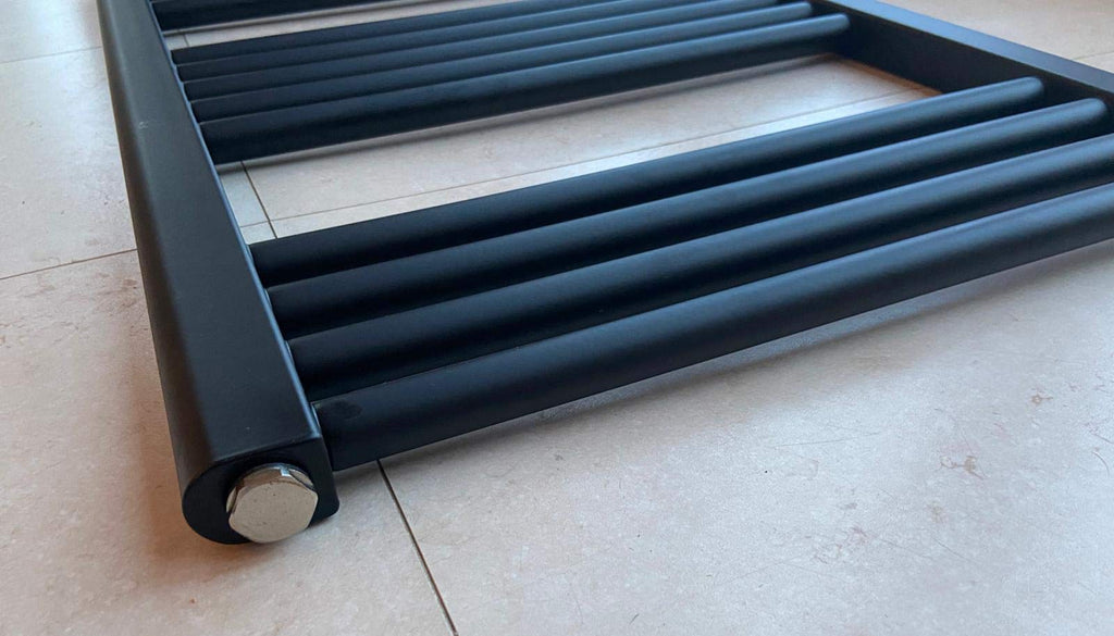 Greened House Milano Black Heated Towel Rail | 400x800mm Steel Radiator