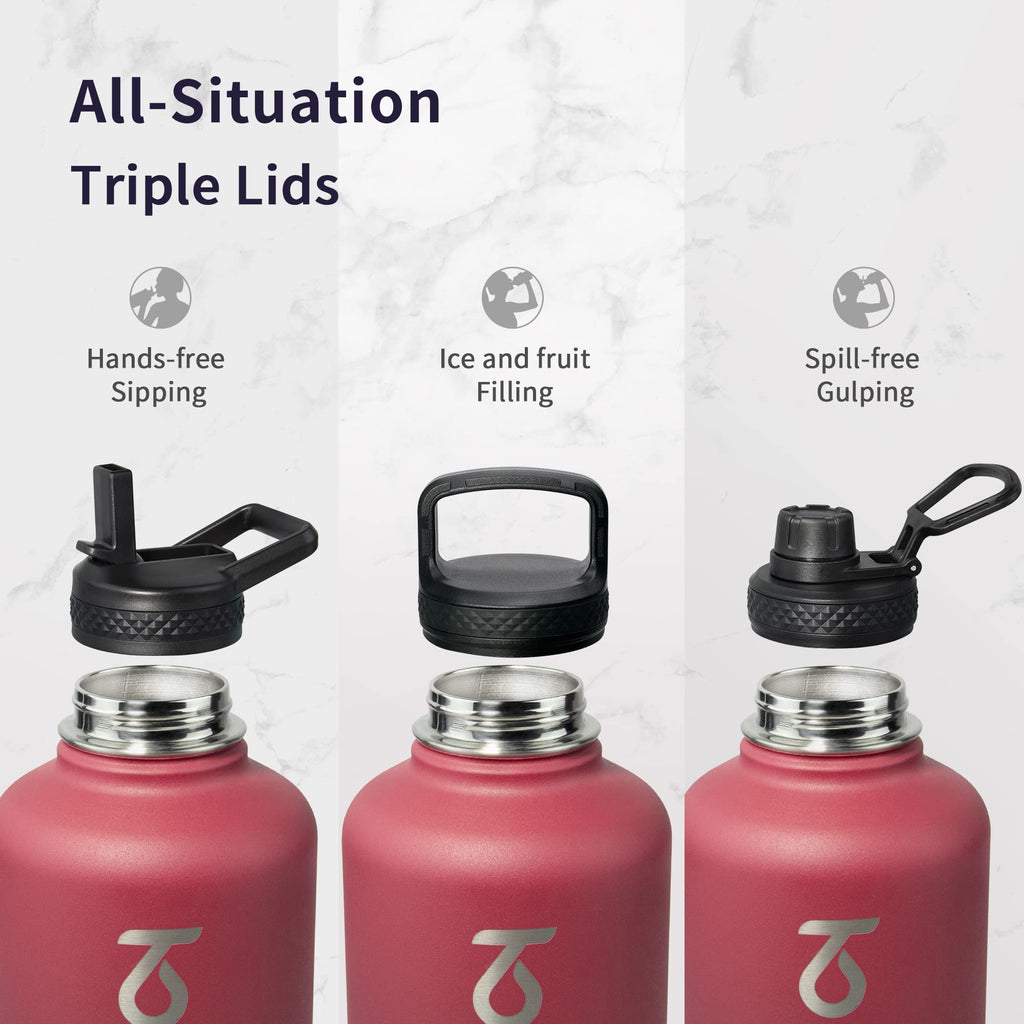 Trebo 2L Insulated Water Bottle – Stainless Steel with Paracord Handle