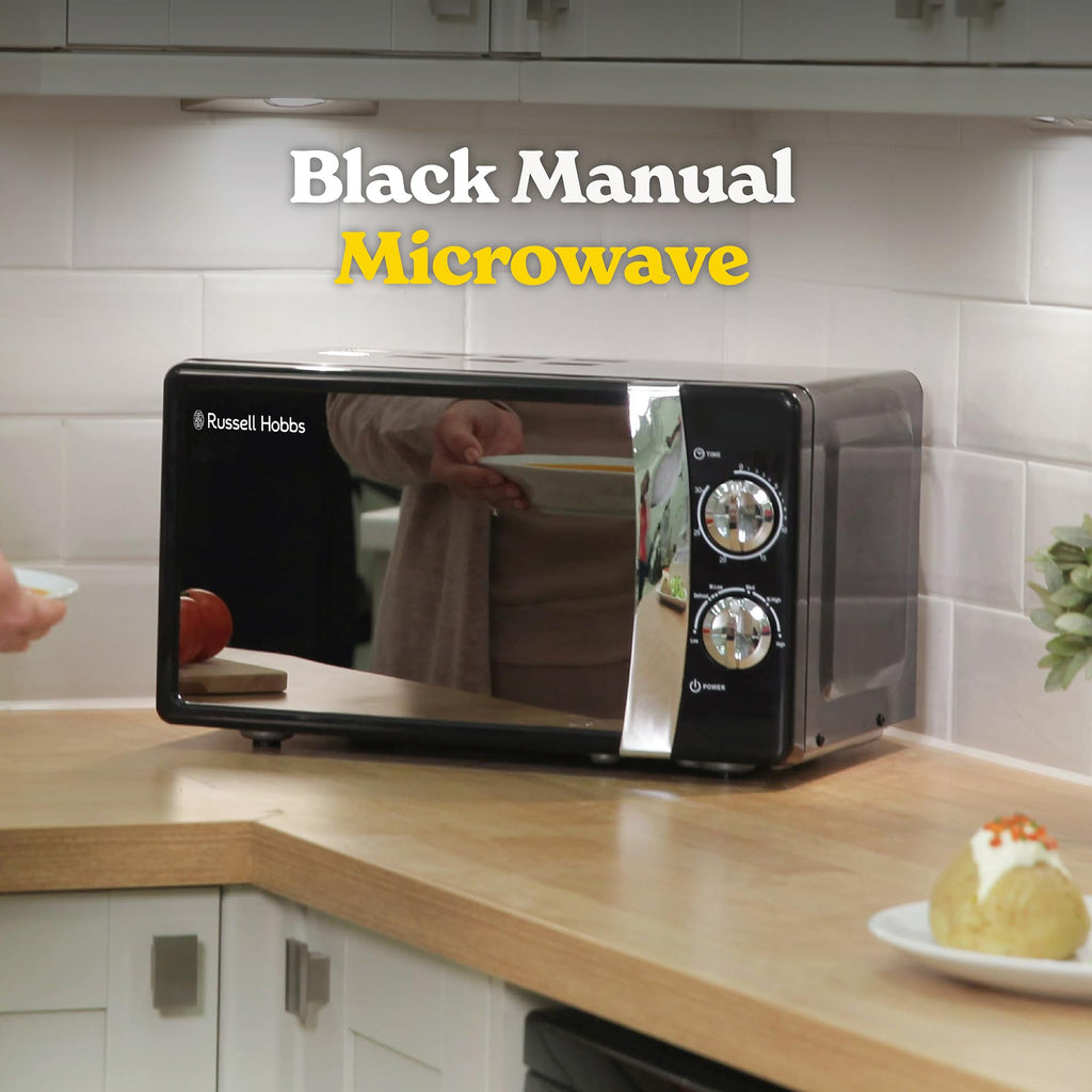 Russell Hobbs RHMM701B 700W Solo Manual Microwave - 17L Black