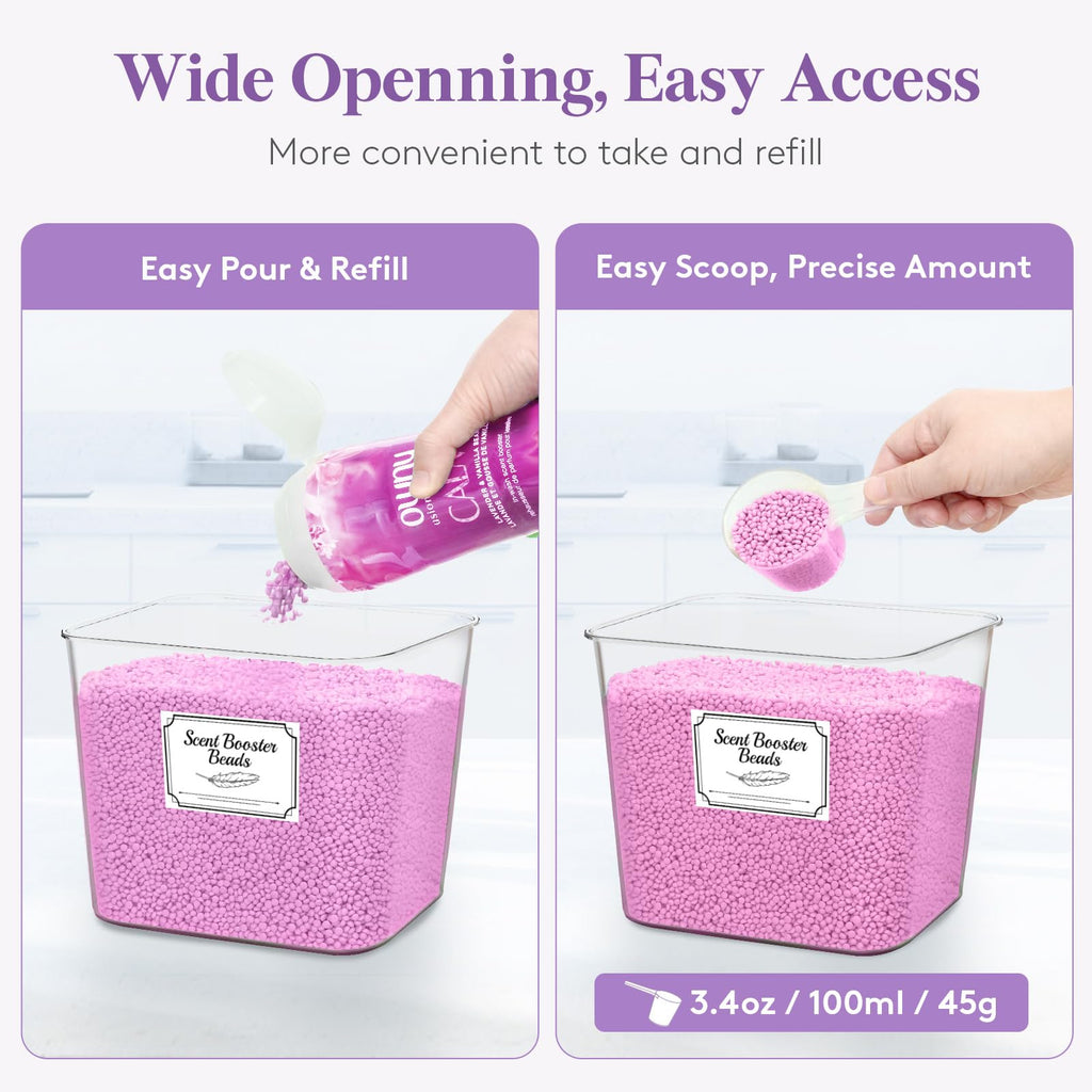 Lifewit Laundry Pods Container with Label Sticker& Scoop, 2L, 2 Pcs - image 4