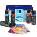 INK LAB Pre-Mixed Acrylic Pouring Paint Kit - 18 Colors for Canvas & Wood