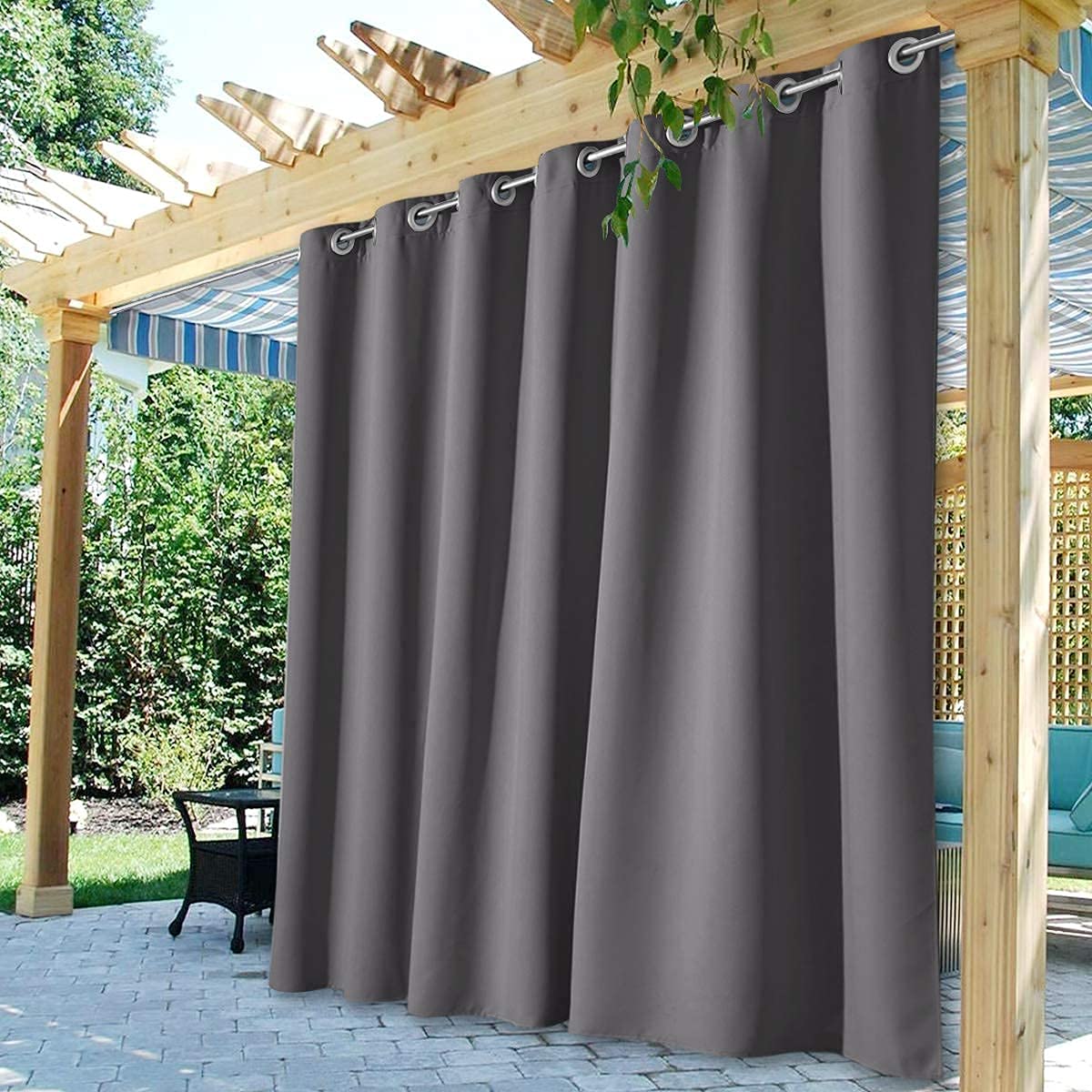 StangH Extra Wide Outdoor Curtain | Waterproof Blackout Patio Drape