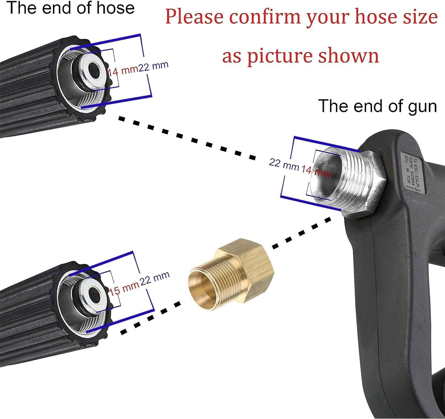 M Mingle Pressure Washer Gun with Extension Wand, 4000 PSI, 5 Nozzle Tips