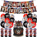 Jolof Store Wrestling Birthday Party Supplies - Banner, Balloons & Toppers