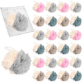 Sadocom 24 Pack Travel Loofah – Individually Wrapped Mini Shower Poufs
