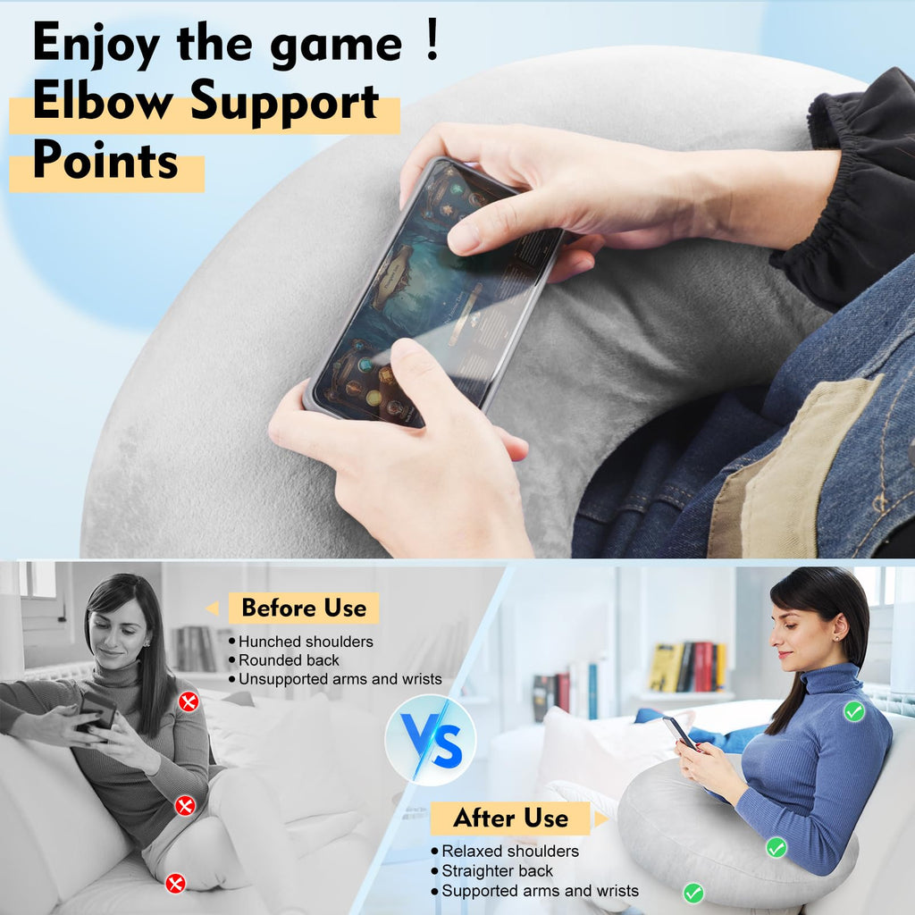 Jolof Store Reading Gaming Pillow – Ergonomic Arm Support Lap Desk