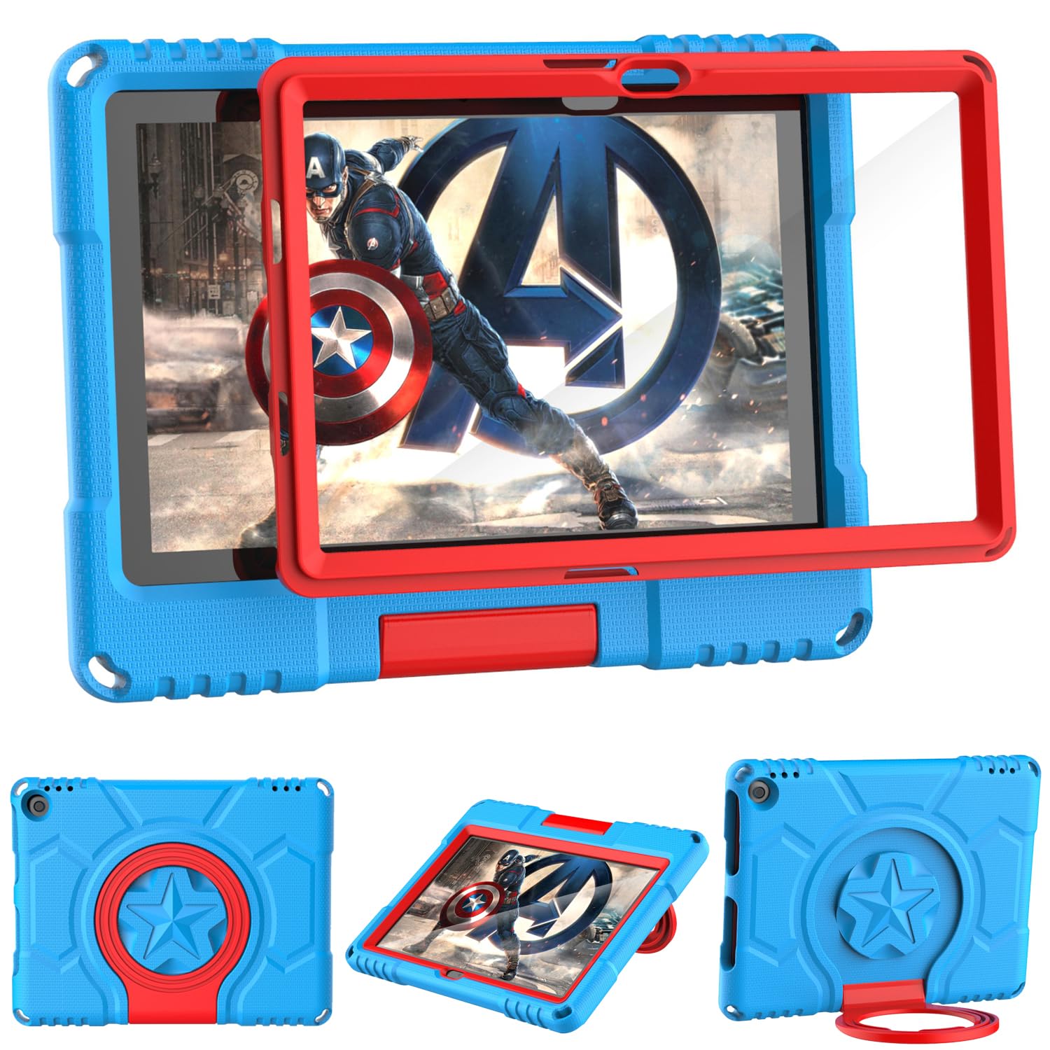 Mansiruyi Fire HD 10 Tablet Case for Kids - Shockproof Cover with Stand