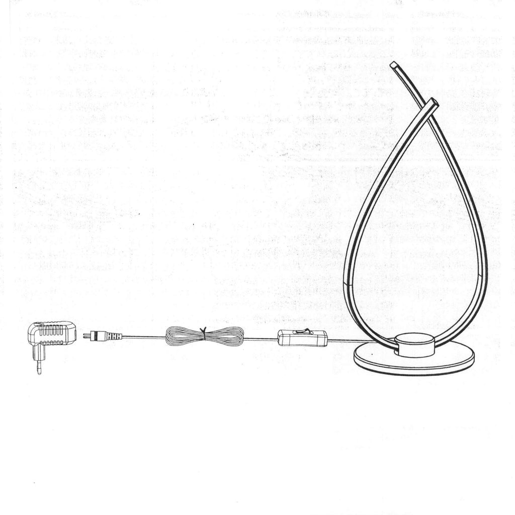 Eglo Roncade LED Bedside Lamp – Chrome Aluminium Modern Table Light