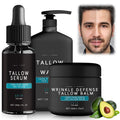 IZBEAUVO Beef Tallow Skincare Set for Men – Anti-Wrinkle 3-Piece Facial Kit