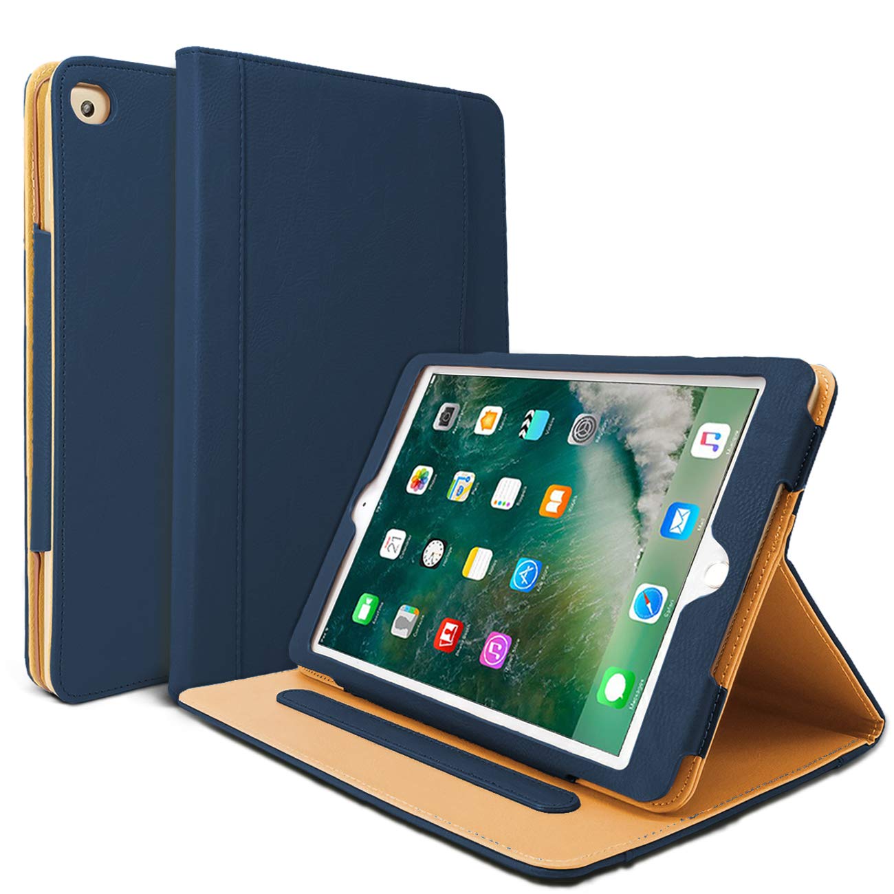 Danycase iPad 9.7 Case (2018/2017) – PU Leather Folio Stand Cover
