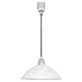 Eglo Lord 2 Pendant Light | Matt Nickel & Alabaster Glass Hanging Lamp