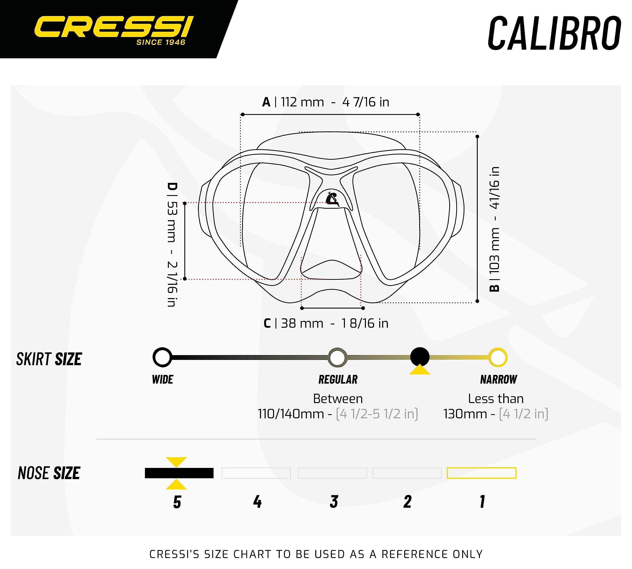 Cressi Calibro & Corsica Freediving Set – Silicone Mask and Snorkel