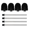 Ibergrif Black Toilet Brush 4PCS with Stainless Steel Handle M34155 - image 1
