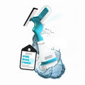 rekatech 4-in-1 Window Squeegee & Spray Mop with Microfibre Pad