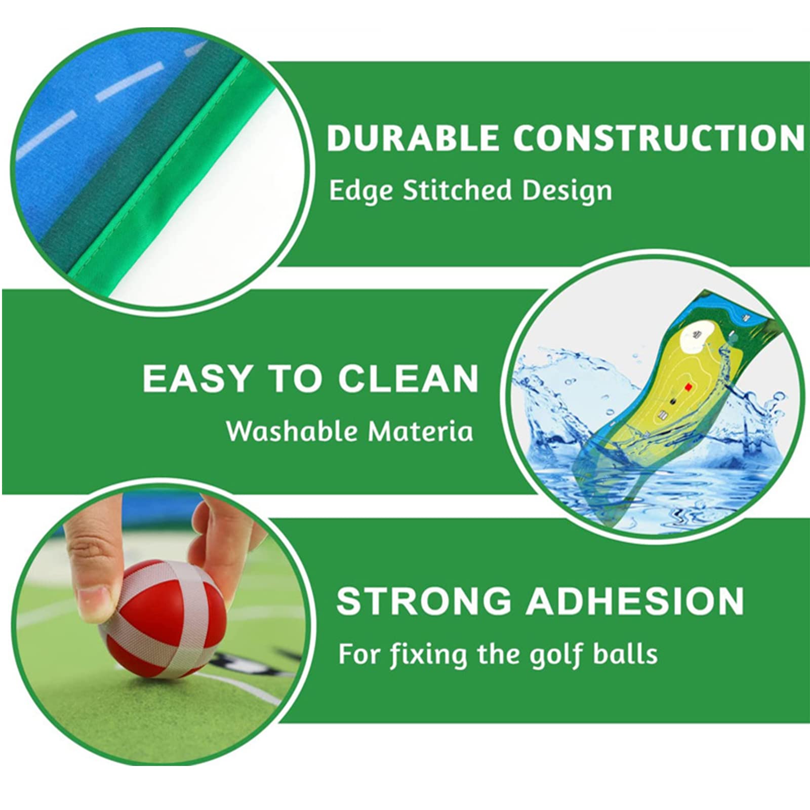 Golf Chipping Game Set – Indoor/Outdoor Training Mat with 16 Balls