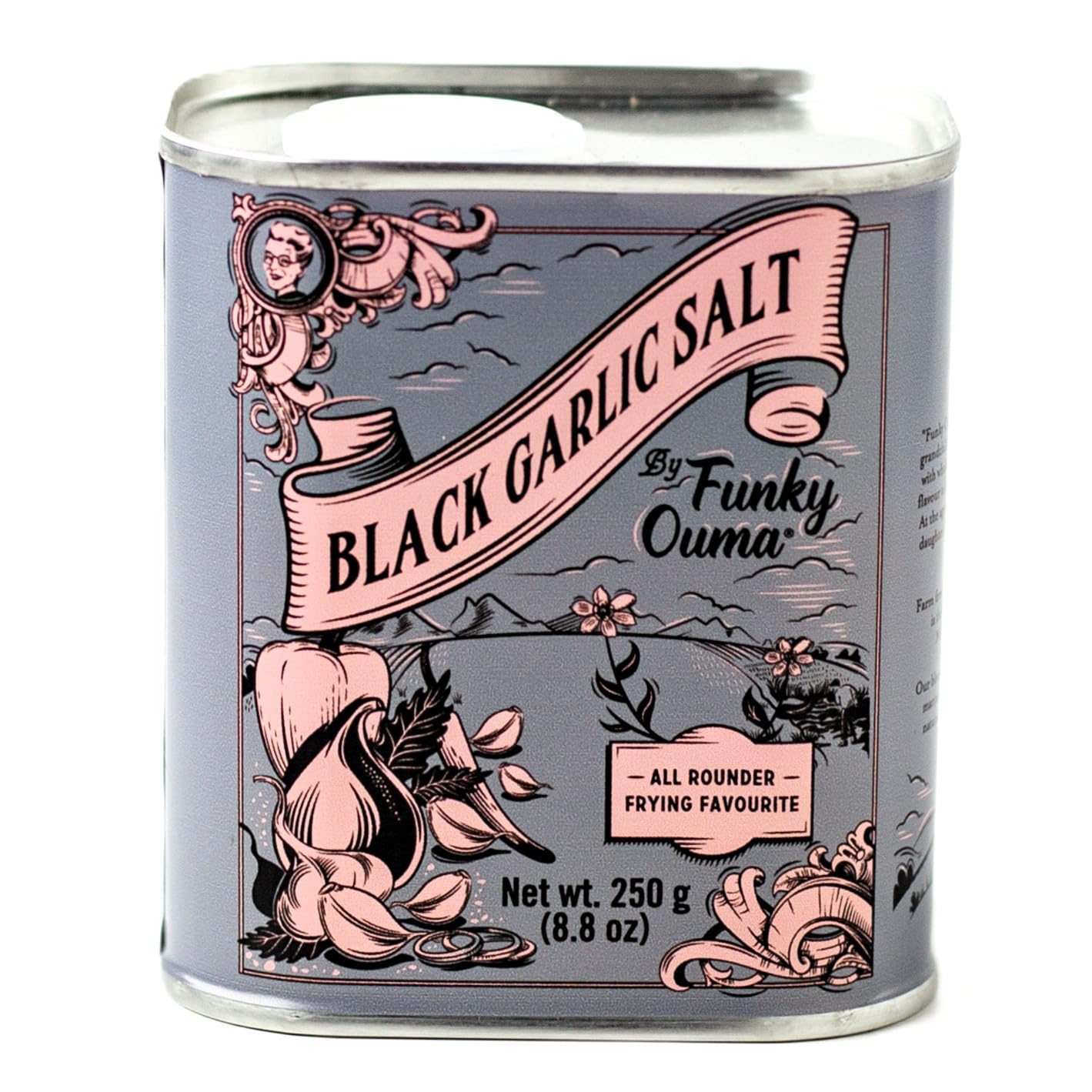 Funky Ouma Black Garlic Salt – 250g Natural Vegan Herbal Seasoning