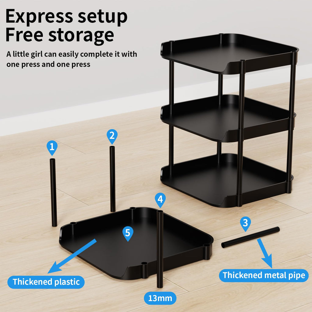 Altdnmaf 6 tier Narrow Shoe Storage Rack, Compact Single Shoerack Stand for Slim Space, Stackable Tall Thin Show Tower, Vertical Plastic Shelves - image 5