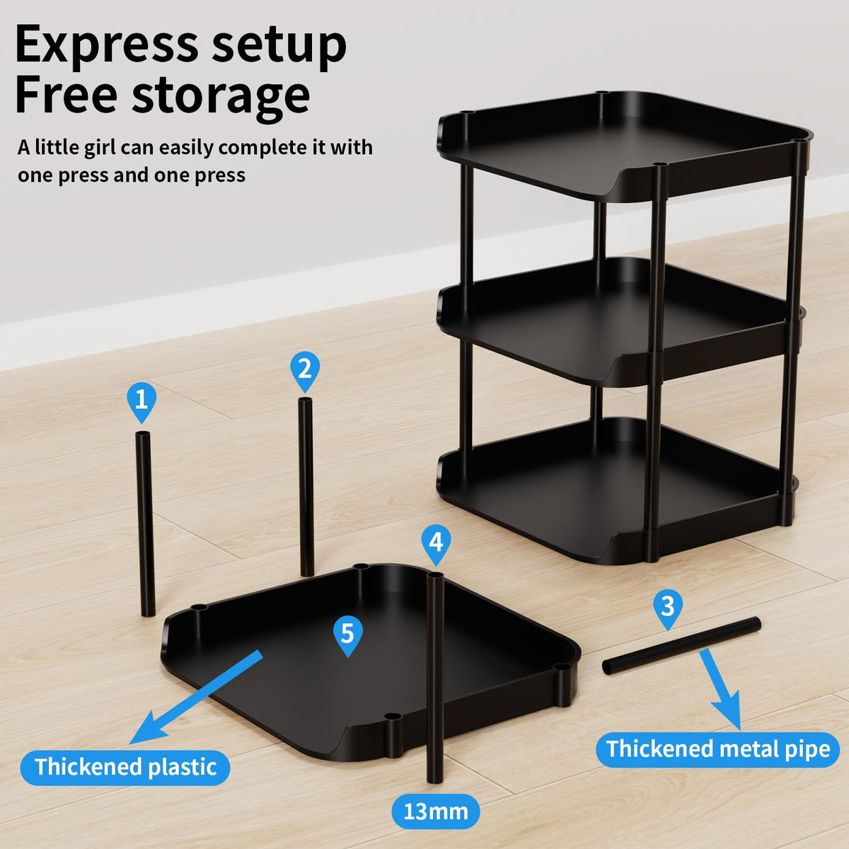 Altdnmaf 6 tier Narrow Shoe Storage Rack, Compact Single Shoerack Stand for Slim Space, Stackable Tall Thin Show Tower, Vertical Plastic Shelves - image 5