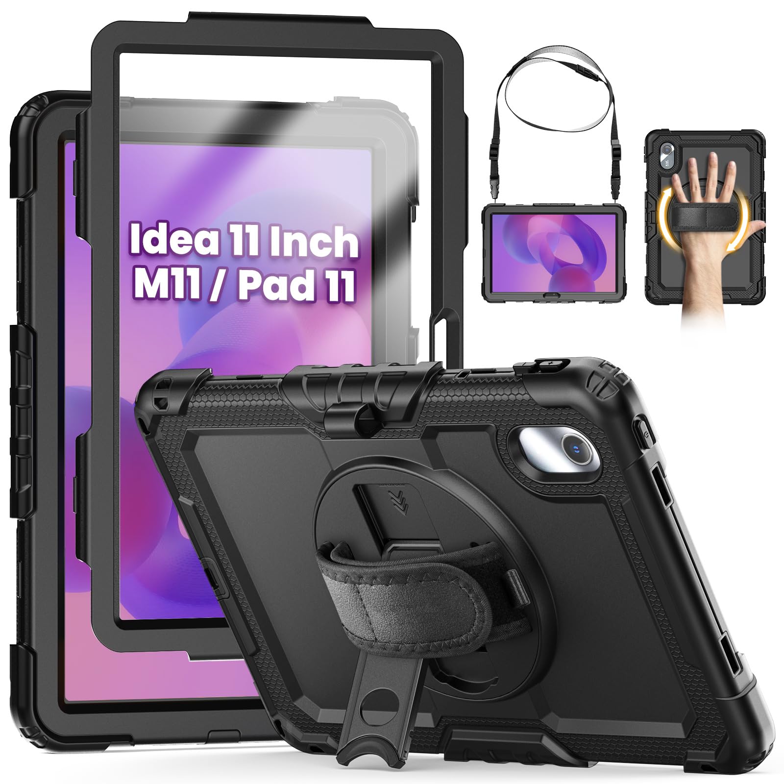 SEYMCY Lenovo Tab M11/K11 Case - Shockproof Cover with 360 Stand