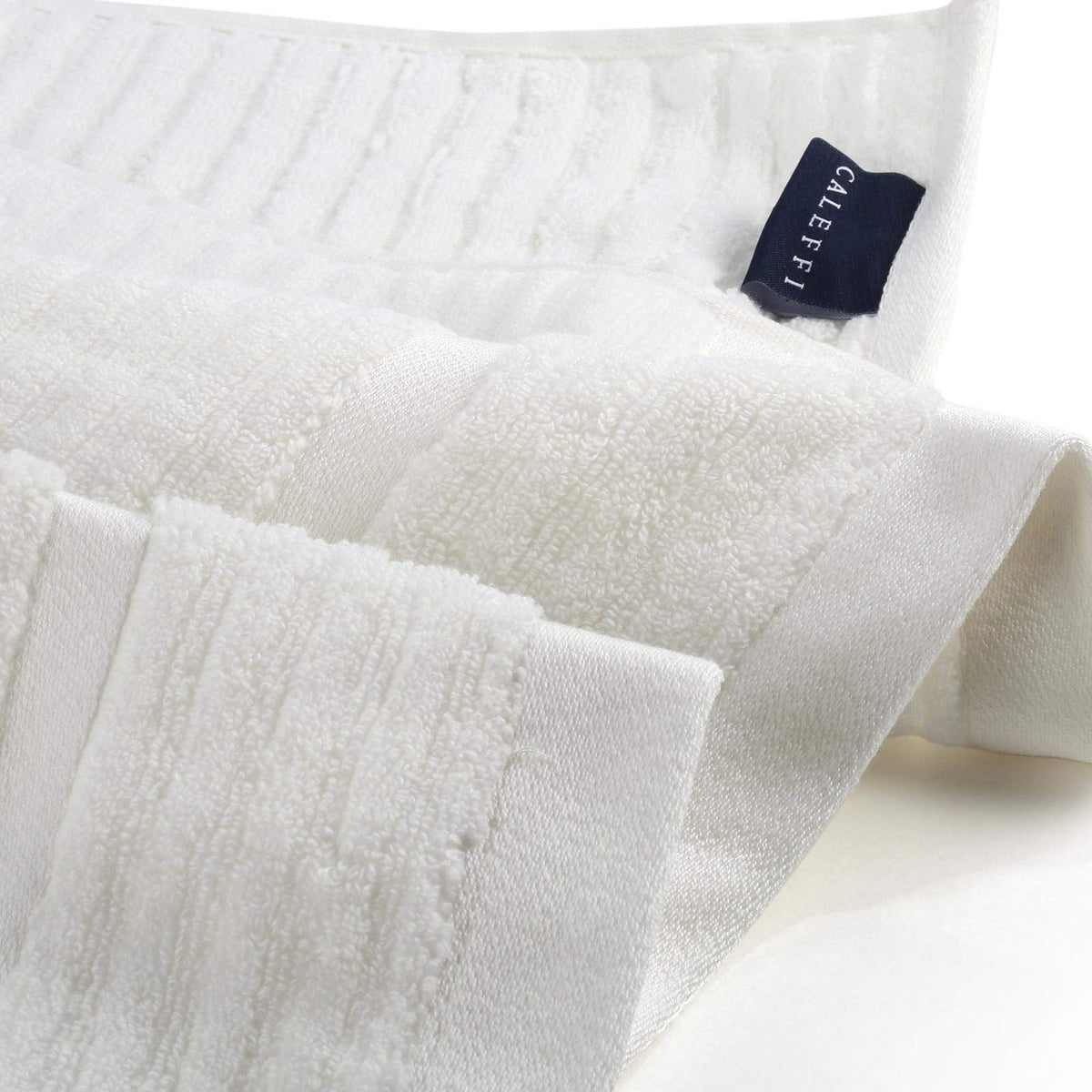 Caleffi Stripe Guest Towel, Cotton, Cream, Standard, 73856 - image 2