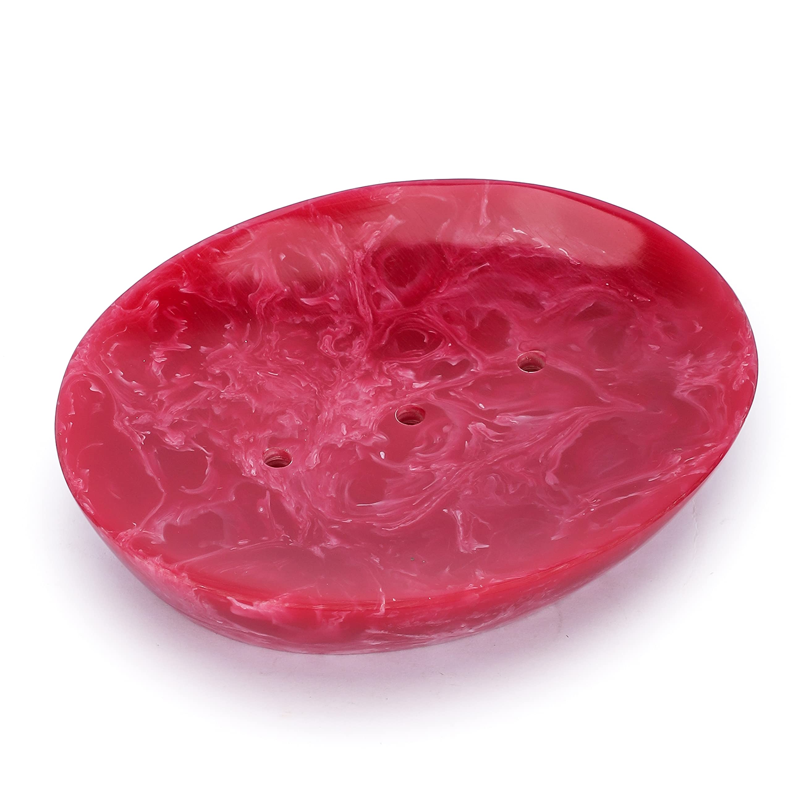 Ajuny Resin Soap Dish | Self-Draining Bar Soap Holder for Shower – Rose