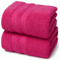 Egyptian Cotton Bath Sheets - 2 Pack Large 550GSM Towels (Pink)