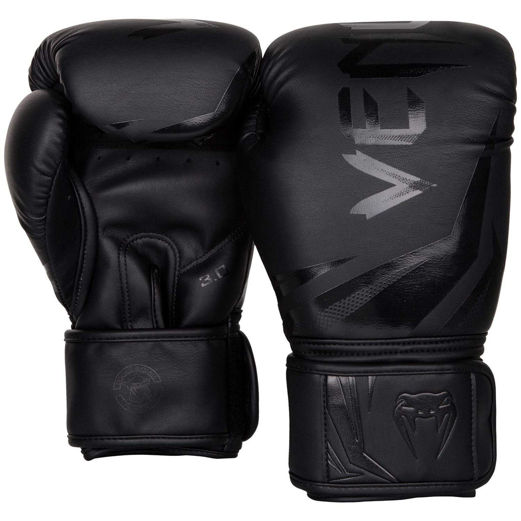 Venum Challenger 3.0 Boxing Gloves – 14 Oz Triple Density Foam – Black
