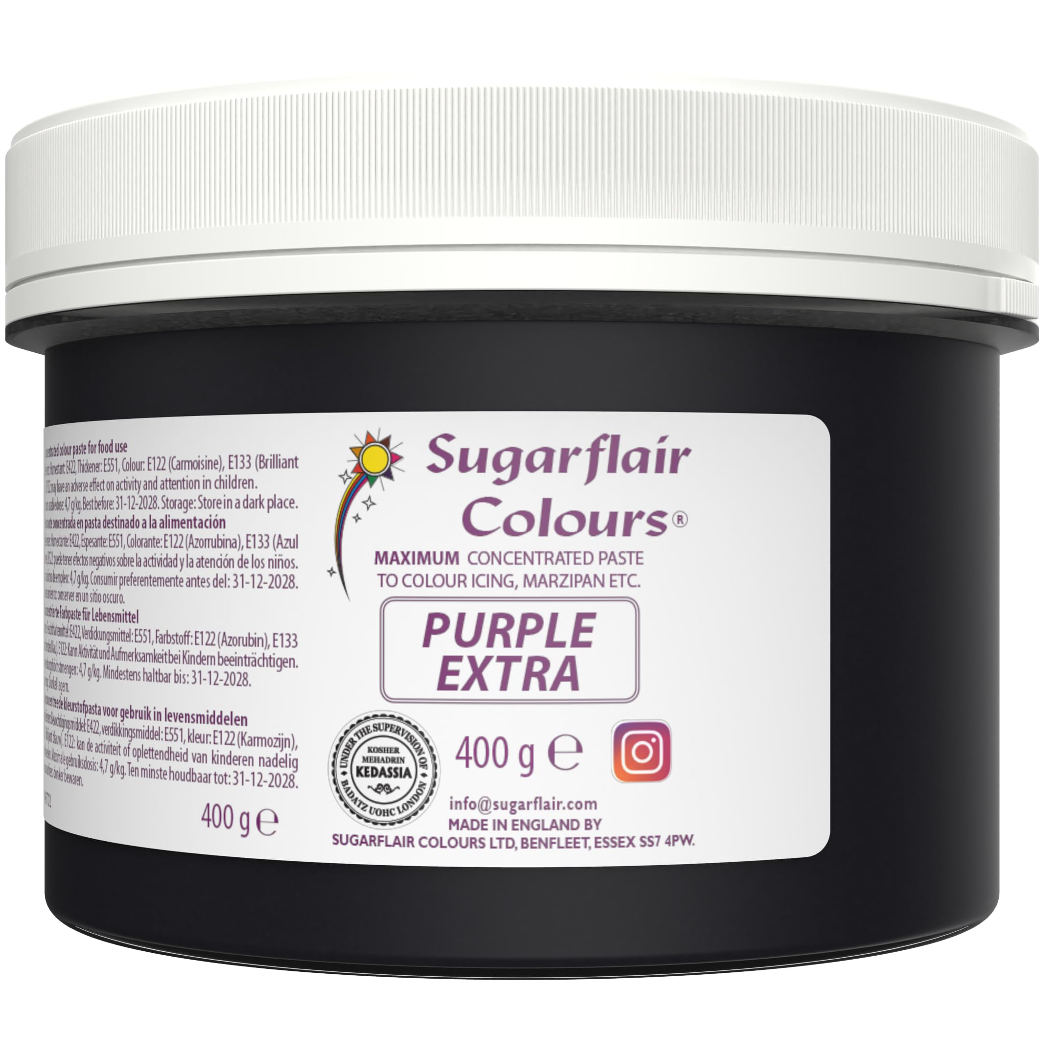 Sugarflair Purple Extra Concentrated Food Colouring Paste - 25g