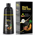 3-in-1 Black Hair Dye Shampoo | 500ml Natural Herbal Formula
