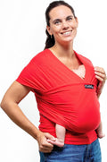 CuddleBug Baby Sling Carrier – Red Lightweight Infant Wrap up to 36 lbs