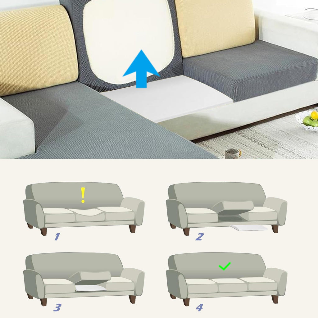 Duscdesp 50×50cm Sofa Support Boards,Sofa Bed Support Cushion Sofa Saver,Cushion Sag Repair for Corner Sofa Sofa Bed Couches Settee WHITE & 2 PCS