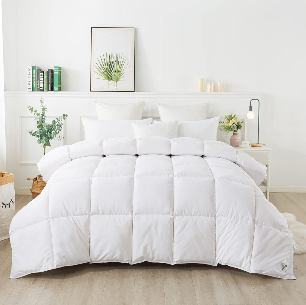 HOMEFOUCS King Size Wool Duvet | 13.5 Tog Washable All-Season Quilt