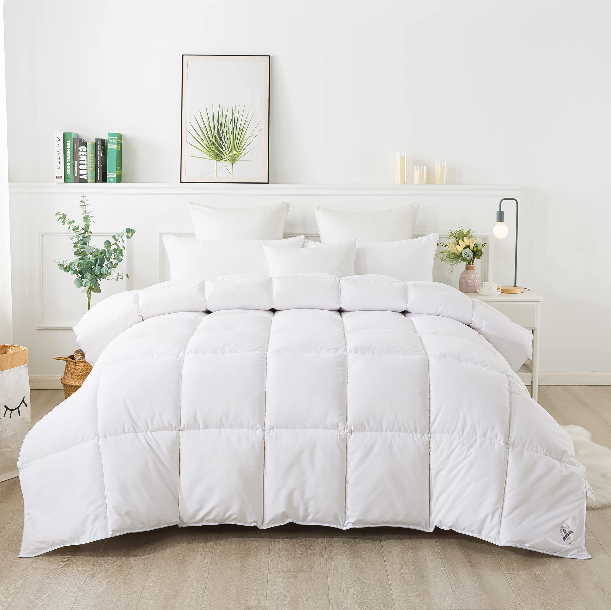 HOMEFOUCS King Size Wool Duvet | 13.5 Tog Washable All-Season Quilt