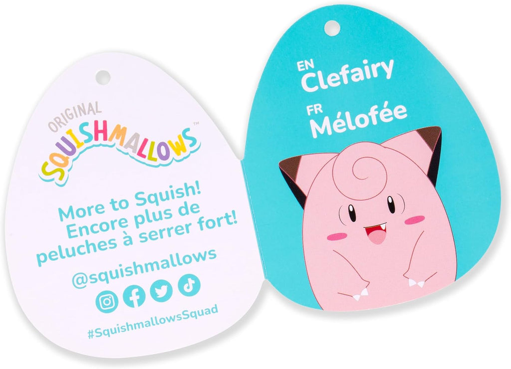 Squishmallows Pokémon Clefairy Plush – 14-Inch Ultrasoft Stuffed Animal