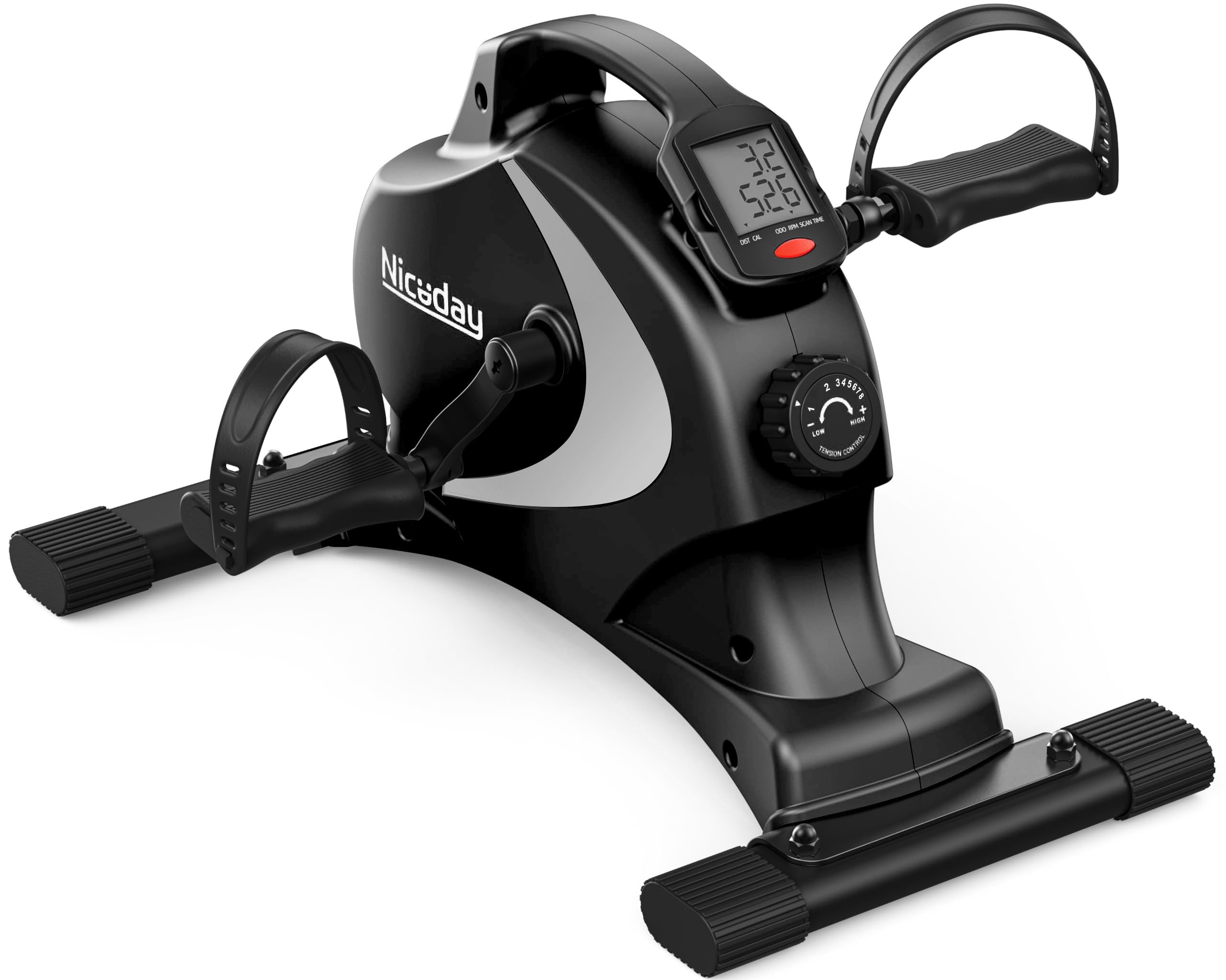 Niceday Mini Exercise Bike – 8-Level Magnetic Under Desk Pedal Exerciser