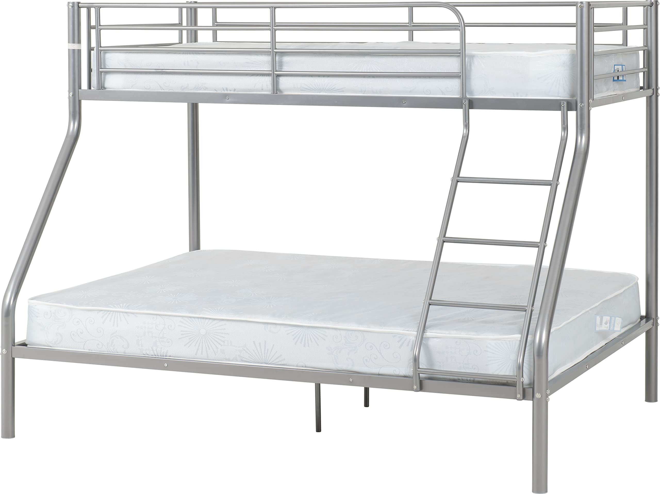 Seconique Tandi Triple Sleeper Bunk Bed | Silver Metal Space Saving