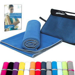 Gipfelsport Microfibre Towel Set – Quick-Dry Travel & Sports Towels, Blue