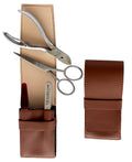 Tenartis Men's Grooming Set | 4-Piece Italian Leather Manicure Kit