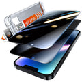 LK iPhone 16e/14/13 Pro Privacy Screen Protector – 2 Pack Anti-Spy Glass