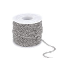 PH PandaHall 82ft Stainless Steel Curb Chain for Jewelry Making, 4mm