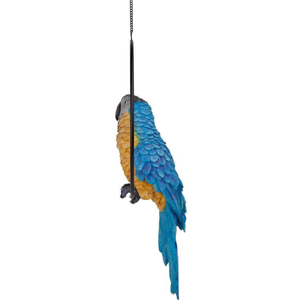 Design Toscano Polly Parrot Hanging Bird Ring Perch Statue - 53cm