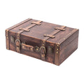 HMF VKO103 Vintage Wooden Suitcase | Large Retro Storage Trunk | 38cm