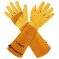 SLARMOR Thorn Proof Cowhide Leather Gardening Gloves with Long Gauntlet