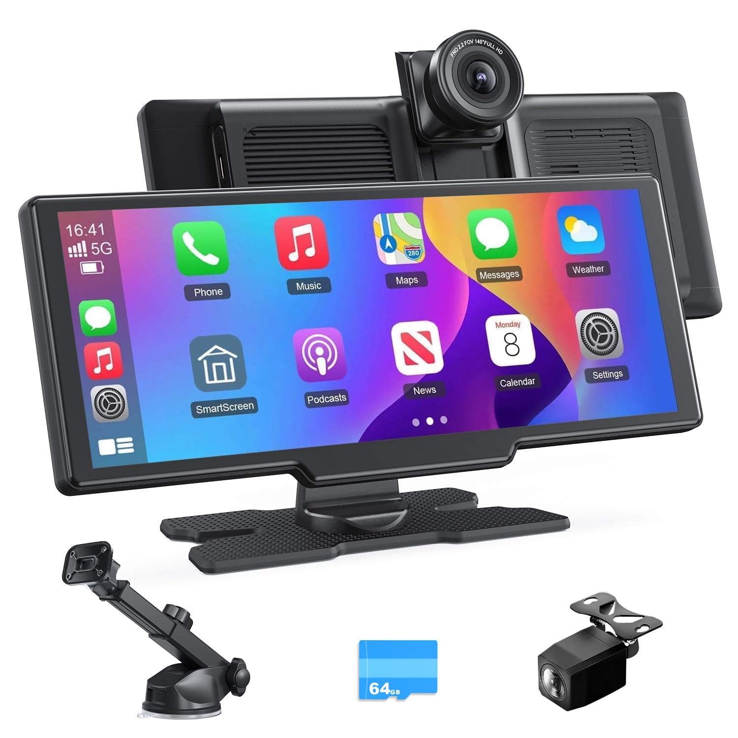 Avylet 9.26'' Wireless Car Stereo with 4K Dash Cam and Backup Camera