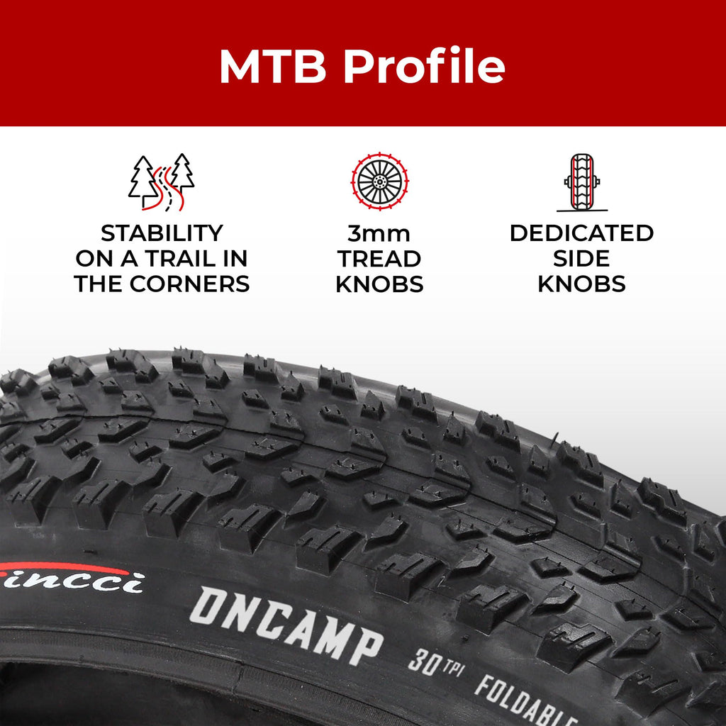 Fincci 27.5 x 2.10 MTB Tyres | Foldable Mountain Bike Tyre - Pack of 2
